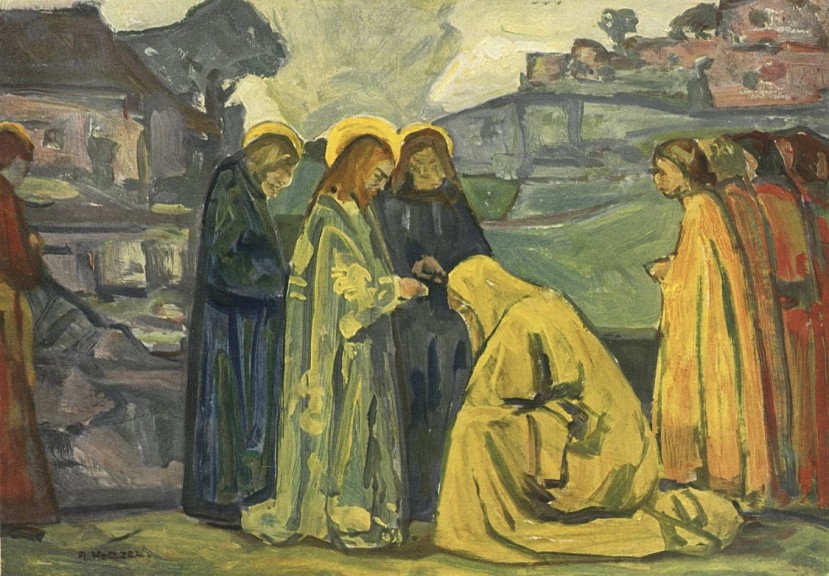 Adolf Hölzel „Christus und die Kananäerin“