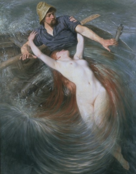 Knut Ekwall „Der Fischer und die Sirene“ (Öl auf Leinwand)