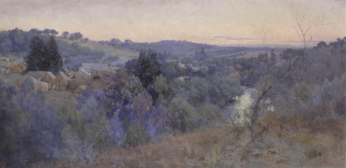 Clara Southern „Evensong“ (Öl auf Leinwand, 52,3 cm x 109,2 cm, National Gallery of Victoria)