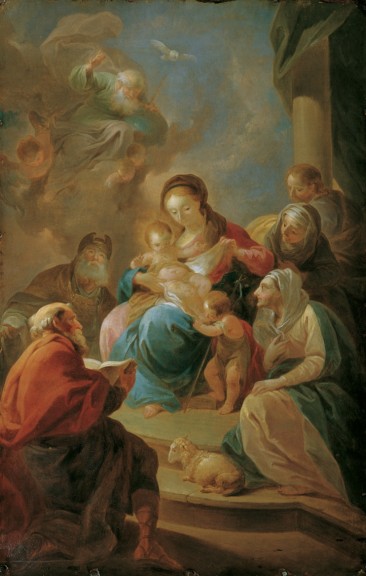 Felix Ivo Leicher „Die Heilige Sippe“ (Öl auf Kupfer, 1770, 92,5 cm x 60 cm, Kunsthistorisches Museum Wien / Belvedere)