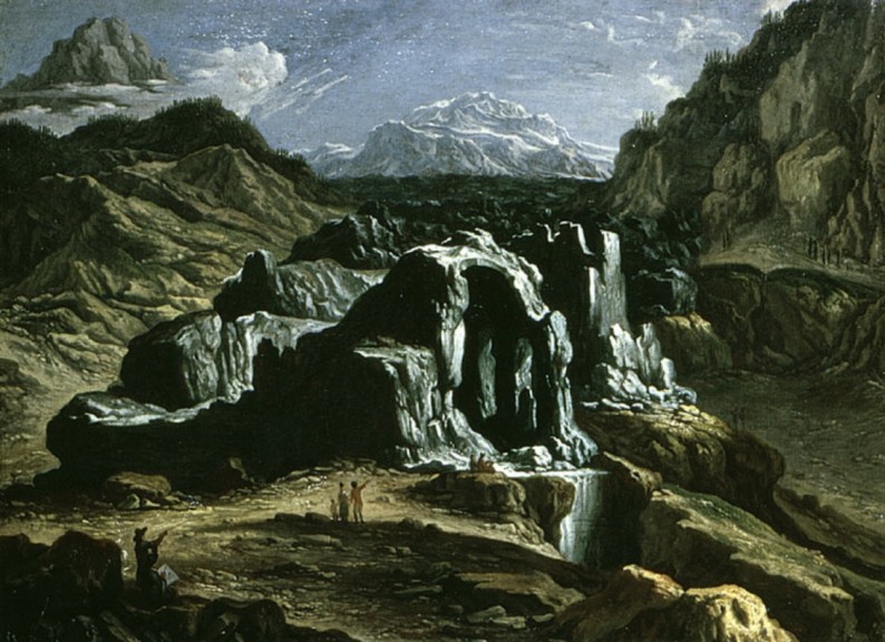 Felix Meyer „Unterer Grindelwaldgletscher“ (Öl auf Leinwand, ca. 1700, 56 cm x 76 cm, Kunstmuseum Winterthur)