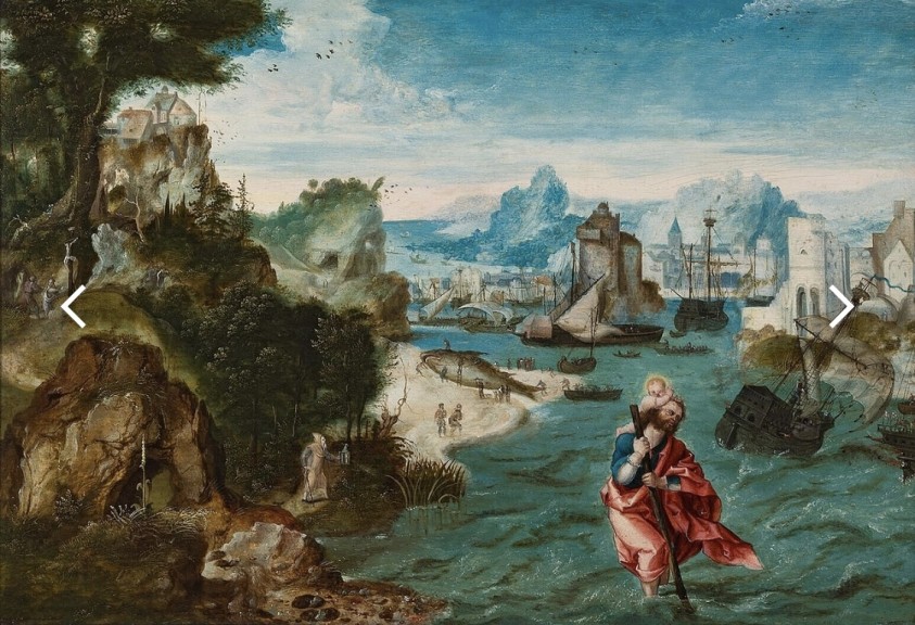 Herri met de Bles „Landschaft mit Sankt Christopher“ (Öl auf Holz, ca. 1535-45)