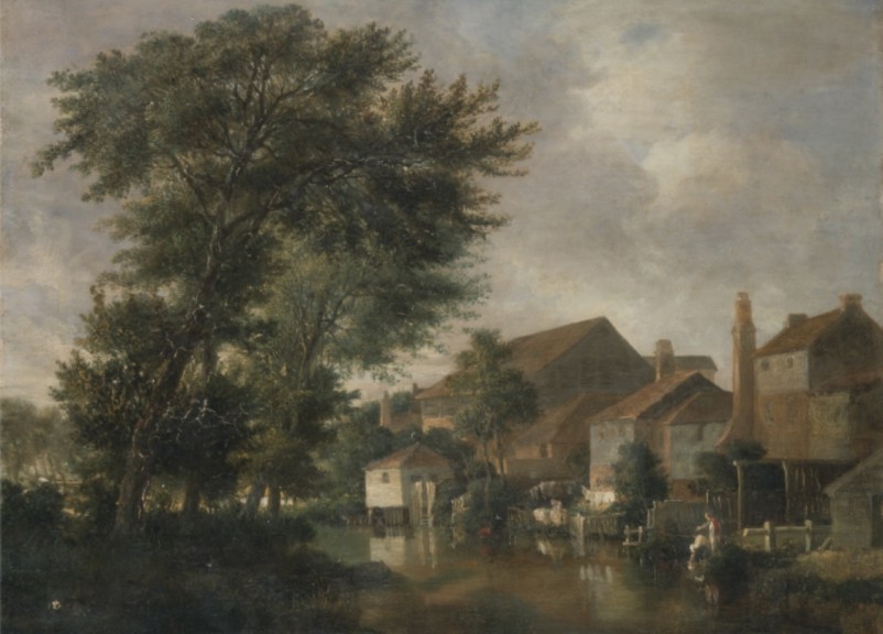 John Crome „The River Wensum“ (Öl auf Holztafel, um 1814, 51,1 cm x 63,5 cm, Yale Center for British Art)