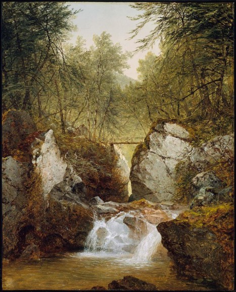 John Frederick Kensett „Bash-Bish Falls, Massachusetts“ (Öl auf Leinwand, 1855, 75,8 cm x 61,2 cm, Museum of Fine Arts Boston)