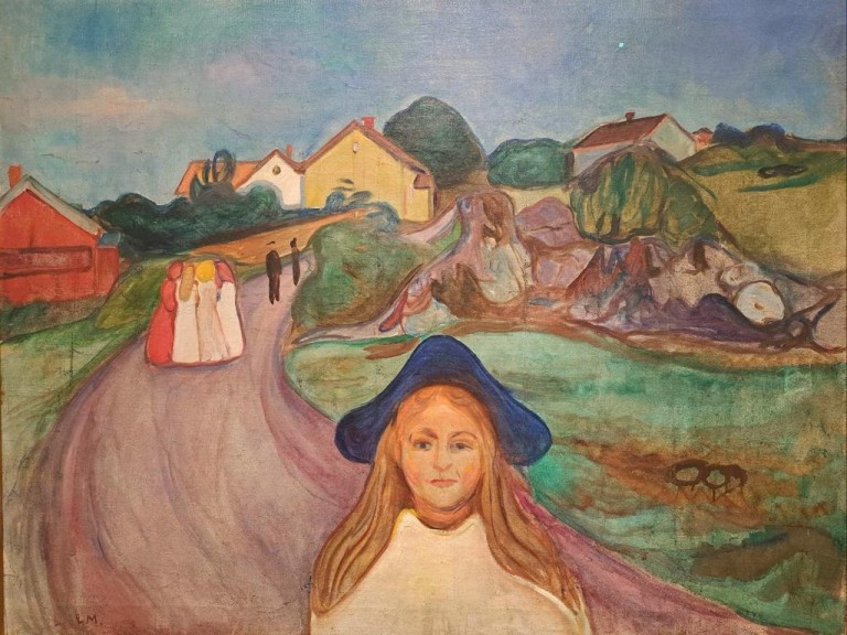 Edvard Munch „Straße in Åsgårdstrand“ (Öl auf Leinwand, 1901)