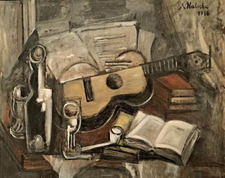 Alice Halicka „Stilleben mit Gitarre“ (Öl auf Leinwand, 1916)