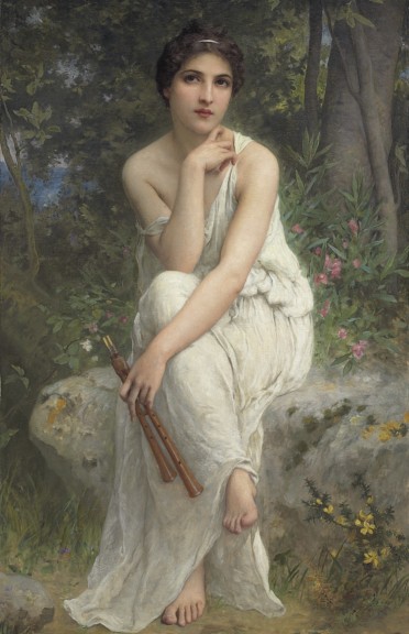 Charles-Amable Lenoir „Die Flötenspielerin“ (Öl auf Leinwand, 147,3 cm x 87 cm, Privatsammlung)