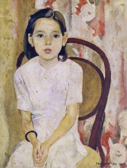 Trần Văn Cẩn „Kleine Schwester Thúy“ (Öl auf Leinwand, 1943. 60 cm x 45 cm, Nationalmuseum der Schönen Künste Vietnams)