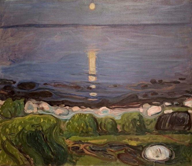 Edvard Munch „Sommernacht am Strand“ (Öl auf Leinwand, 1902/03)