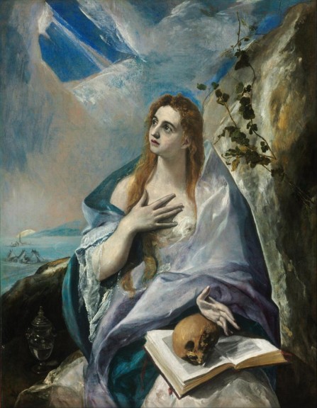 El Greco „Die reuige Maria Magdalena“ (Öl auf Leinwand, ca. 1576/77, 156,5 cm x 121 cm, Museum der Schönen Künste Budapest)